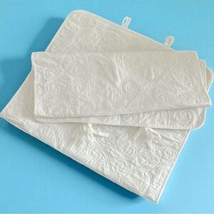 NWOT Laura Ashley King Pillow Shams in White (Set of TWO)